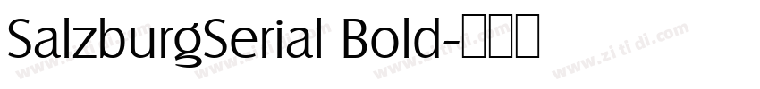 SalzburgSerial Bold字体转换